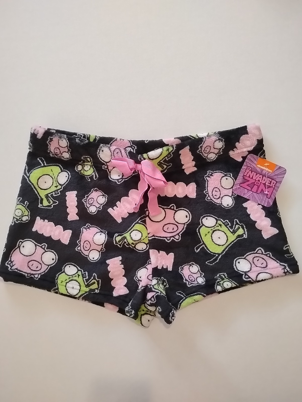 Nickelodeon Invader Zim Purple Black Pink Graphic Tag